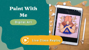 paint with me digital art live class replay thumbnail